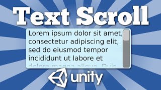 How to make scrollable UI (user interface) text area in Unity game | Quick Unity 2D tutorial