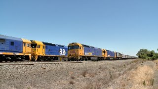 2KC6 \u0026 2CK5 Pacific National Grain Trains Cross (21/1/2019) - PoathTV Australian Railways