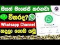 Whatsapp Channel හදල ගොදයමු - How to create whatsapp channel sinhala 2025 #whatsappchannel