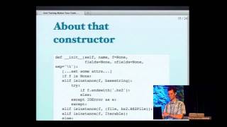 Greg Ward: Unit Testing Makes Your Code Better - PyCon 2014