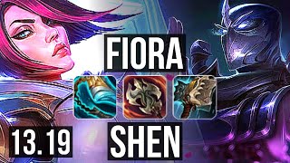 FIORA vs SHEN (TOP) | Rank 6, 9 solo kills | TR Challenger | 13.19