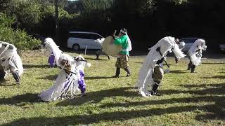 【青島臼太鼓踊り】大将軍神社奉納　令和５年１２月１７日