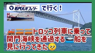 潮流が川のように速く狭い関門海峡を航行する船舶を見に行ってきました👀