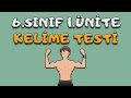 6.SINIF İNGİLİZCE 1.ÜNİTE KELİME TESTİ | LIFE | BİR VİDEODA TÜM KELİMELERİ TEKRAR ET