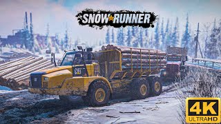 Caterpillar 745c | Airdrome Logging | Snowrunner | 4K