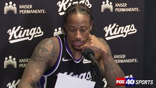 DeMar DeRozan describes the shock of the Kings firing Mike Brown as head coach after loss to Lakers