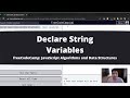 Declare String Variables (Basic JavaScript) freeCodeCamp tutorial