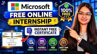 🔥Microsoft Internship 2026 (FREE) | Work From Home + Certificate | No Fees , No Exam