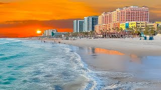 Clearwater Beach Florida, Sunset, Pier 60 4K Walking Tour Live Cam