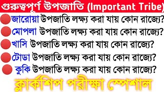 গুরুত্বপূর্ণ উপজাতি (All Important Tribe in India) l Mission Static GK l