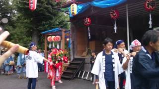 平成27年根本神社獅子舞奉納、出囃子