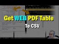 Coding Exercise | Extract 1 Web PDF Table To CSV | Python |