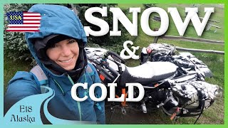 We Brace Ourselves for Freezing Snow in Yellowstone [🏍 Moto Journey to Alaska E18]