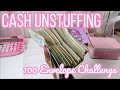 100 ENVELOPE CHALLENGE | CASH UNSTUFFING | 2024 | #cashbudgeting #cashenvelopesystem #savings