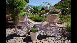 Супер идея для декора дачи: садовый велосипед кашпо своими руками