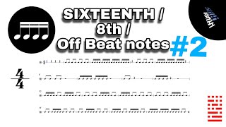 16th & 8th Note Rhythm Exercises (Off Beat Practice) 🥁