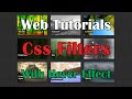 CSS Image hover effects with CSS3 filters ( CSS3 &  HTML Tutorials )