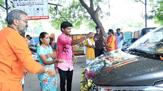 Kotha Car ki Mancherial lo pooja 🥰😍🤗