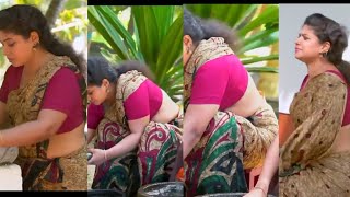 Malayalam serial actress Saritha Balakrishnan hot rare navel show 🔥💦 | hot mallu serial actress 💦💦💦💦
