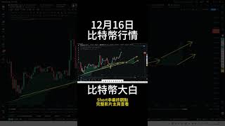 12月16日short 比特幣多頭復活，再出新高，還會繼續上漲嗎？目標在11萬？回撤可以上車嗎？ #btc #以太坊 #eth #投資 #數字貨幣 #技術分析 #比特幣 #合約 #比特币