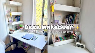 Desk Makeover 📂 / Adding extra storage / Decluttering & Organising ✨