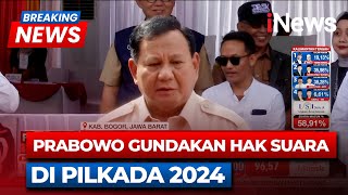 Gunakan Hak Pilih, Prabowo Mencoblos di TPS 008 Bojong Koneng Bogor - Breaking News 27/11