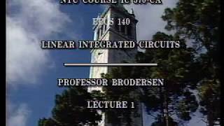Analog Integrated Circuits (UC Berkeley) Lecture 1