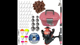 Kit De Pesca Pescaria Completa Vara Molinete Feminino +itens