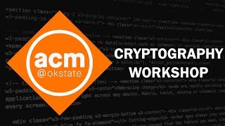 Cryptography Workshop | ACM - September 28, 2017