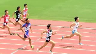 2015インターハイ陸上 男子200m予選8組20150801