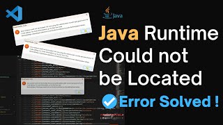 Java Runtime Could not be Located | Visual Studio Error Fixed