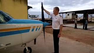 How to do hand prop starting a Cessna C172