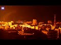 fireball erupts over gaza skyline after israeli air force jets attack 200 hamas targets