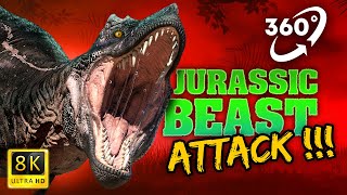 360 VIDEO | Extreme Dinosaur chase! Jurassic dino attack you! ( Virtual Reality Experience ) | #6