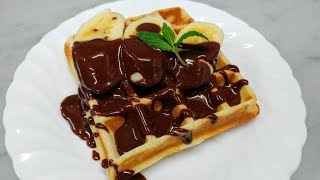 ケーキ屋さんが初めて作ったチョコバナナ・ベルギーワッフル　How to make Belgian waffle ｜ビルソンローラーズ