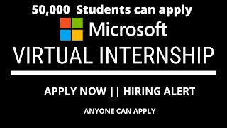 Microsoft Virtual Internship || 50,000 Students Can apply !! #letsgrowmore