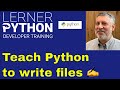 Python for non-programmers, lesson 11: Writing to files