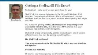 Shell32.dll Error Fix - Shell32dll.net