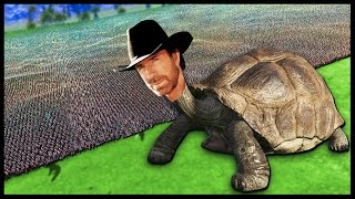 CHUCK NORRIS PET TURTLE Mega Turtle vs 100 000 WW2 Soldiers Ultimate Epic Battle Simulator