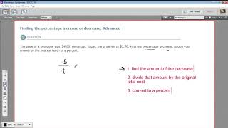Finding the percentage increase or decrease - advanced