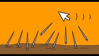 Magnetic needles effect in HTML5 / JavaScript