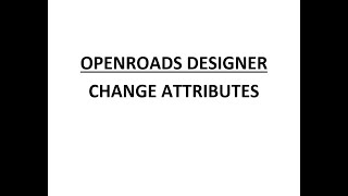 ORD - MicroStation - 9.1 - Change Attributes