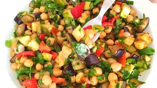 When you are tired of traditional salads - prepare this one. Chickpea and vegetable salad