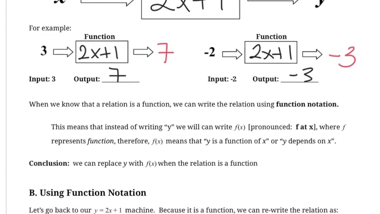 Function Notation Mcr3u Youtube