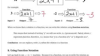 Function Notation (MCR3U)