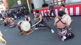 武蔵越生高校 和太鼓部【青龍】20190224帝松第16回酒蔵まつり２部①三宅 シンバる？