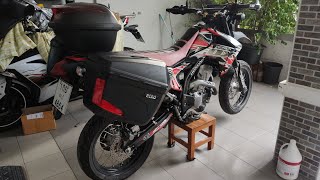 ติดแร็คข้าง กล่องข้าง ปีบข้าง มอเตอร์ไซค์ CRF250M สำหรับท่องเที่ยว