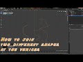 Blender 2.9 How to join two different shapes at the vertices