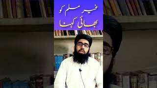 Gair Muslim Ko Bhai Kehna Jaiz Hai Ya Nahi | Non-Muslim |#shorts #Muftisaddamhussainvoice