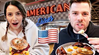 🇬🇧 Brits Try ALL AMERICAN Breakfast at an American Diner 🇺🇸 | NORTH CAROLINA Ser